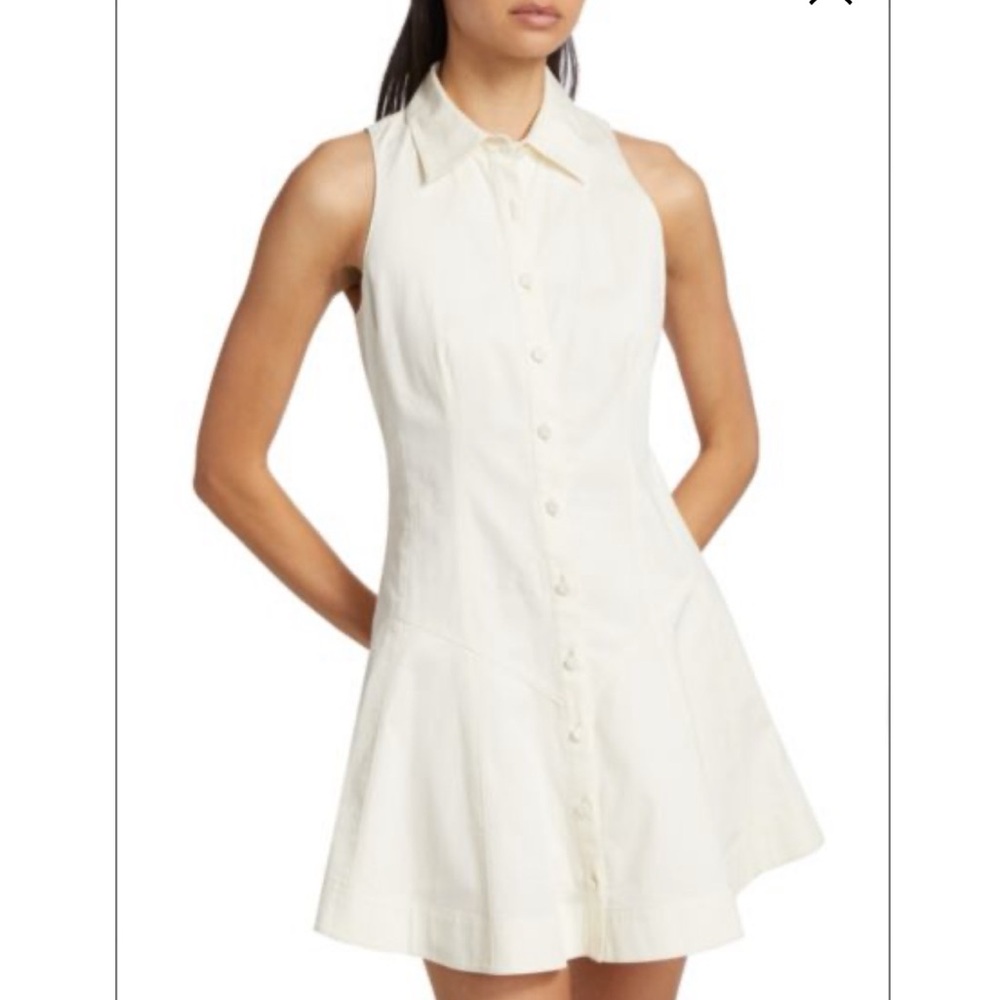 Cinq a Sept White Button-Up Dress
